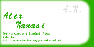 alex nanasi business card